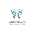Logo beauty butterfly Royalty Free Stock Photo