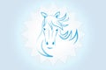 Logo beauty horse vector image Royalty Free Stock Photo