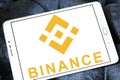 Binance cryptocurrency exchange logo Royalty Free Stock Photo