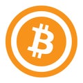 Logo Bitcoin vector icon, decentralized digital currency
