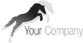 Logo black jumping horse