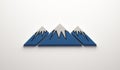 Logo blue mountains icon 3D image