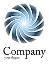 Logo blue spiral Royalty Free Stock Photo