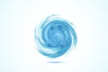 Logo blue spiral waves ocean beach swirl vector Royalty Free Stock Photo
