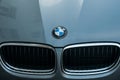 Logo on BMW front parked in the street Royalty Free Stock Photo