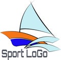 Logo . Boats on regatta for yachting sport design