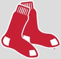 The logo of the Boston Red Sox baseball team. USA.