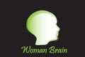 Logo brain woman mental health vector image Royalty Free Stock Photo