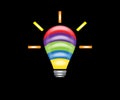 Logo light bulb ideas colorful vector Royalty Free Stock Photo