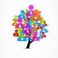 Logo business abstract tree icon man Royalty Free Stock Photo