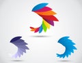 Logo business . bird abstract