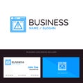 Logo and Business Card Template for Computing, Coding, Error vector illustration