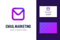 Logo and business card template for email marketing. Royalty Free Stock Photo