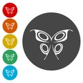 Logo butterfly colored circles. Vector Royalty Free Stock Photo