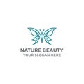 Logo butterfly leaf Royalty Free Stock Photo