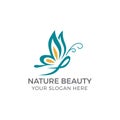Logo butterfly nature Royalty Free Stock Photo