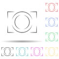 logo camera multi color style icon. Simple glyph, flat vector of photo icons for ui and ux, website or mobile application Royalty Free Stock Photo