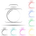 logo camera multi color style icon. Simple glyph, flat vector of photo icons for ui and ux, website or mobile application Royalty Free Stock Photo