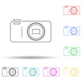 logo camera multi color style icon. Simple glyph, flat vector of photo icons for ui and ux, website or mobile application Royalty Free Stock Photo