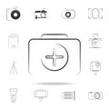 logo camera plus icon. Detailed set of photo camera icons. Premium graphic design. One of the collection icons for websites, web d Royalty Free Stock Photo