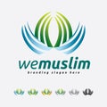 Muslim Art and Islamic Mosque Minar Logo
