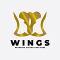 Wings and Crown Model Bride Fashion Logo