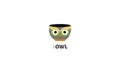 BOWL - owl logo design Royalty Free Stock Photo