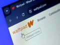 Wattpad online publishing platform Royalty Free Stock Photo