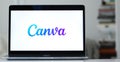 Logo of Canva, an Australian online graphic-design software program a computer screen