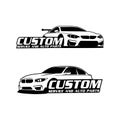 Custom service and outoparts logo vector