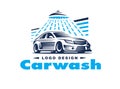 Logo car wash on light background. Royalty Free Stock Photo