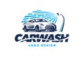 Logo car wash on light background. Royalty Free Stock Photo