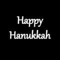 Logo and card with Happy Hanukkah. Calligraphic And Typographic. Retro color Royalty Free Stock Photo