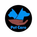Logo care of animals, symbol of protection of vagrant animals.nimals. Royalty Free Stock Photo