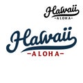 Logo Lettering Hawaii Aloha Beach