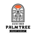 Logo Palm Tree Window frame