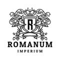 Logo Roman Letter R Royalty Free Stock Photo