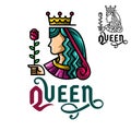Logo Queen Vector Illustration Royalty Free Stock Photo