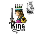 Logo king Vector Illustration