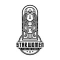 Logo Star Woman Vector Royalty Free Stock Photo