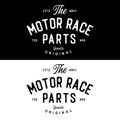 Typography Logo Motor Race Parts