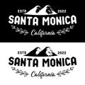 Typography Logo Santa Monica Royalty Free Stock Photo