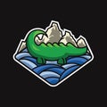 Mountain Water Crocodile Logo