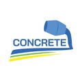 Logo of cement and concrete for design, illustration, icon, construction and transportation