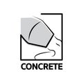 Logo of cement and concrete for design, illustration, icon, construction and transportation