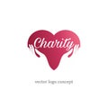 Logo for charity and care. Logo for the orphanage, baby care.