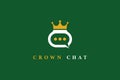 logo chat bubble and king crown royal