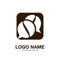 Logo chatting coffee flat modern design Royalty Free Stock Photo