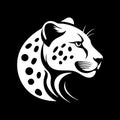 Logo Cheetah Black and white Royalty Free Stock Photo