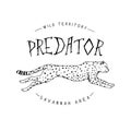 Logo with cheetah Royalty Free Stock Photo